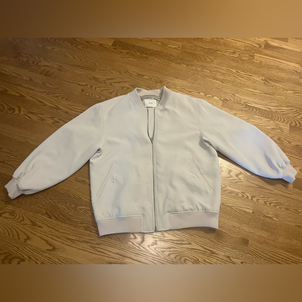 Wilfred Cream Numbers Bomber Jacket - M